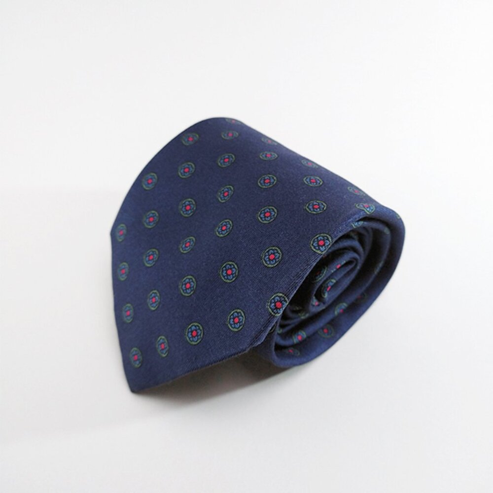 Vintage 1980s Duque Tie Necktie The Foulard Made In Spain 100% Silk Collectors !